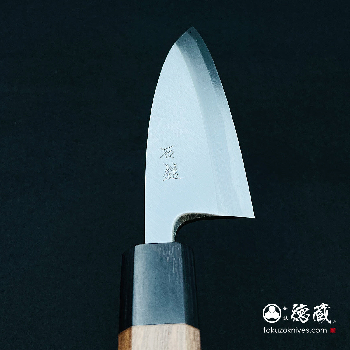 Blue-2 polished finish Thick Deba-knife walnuts handle