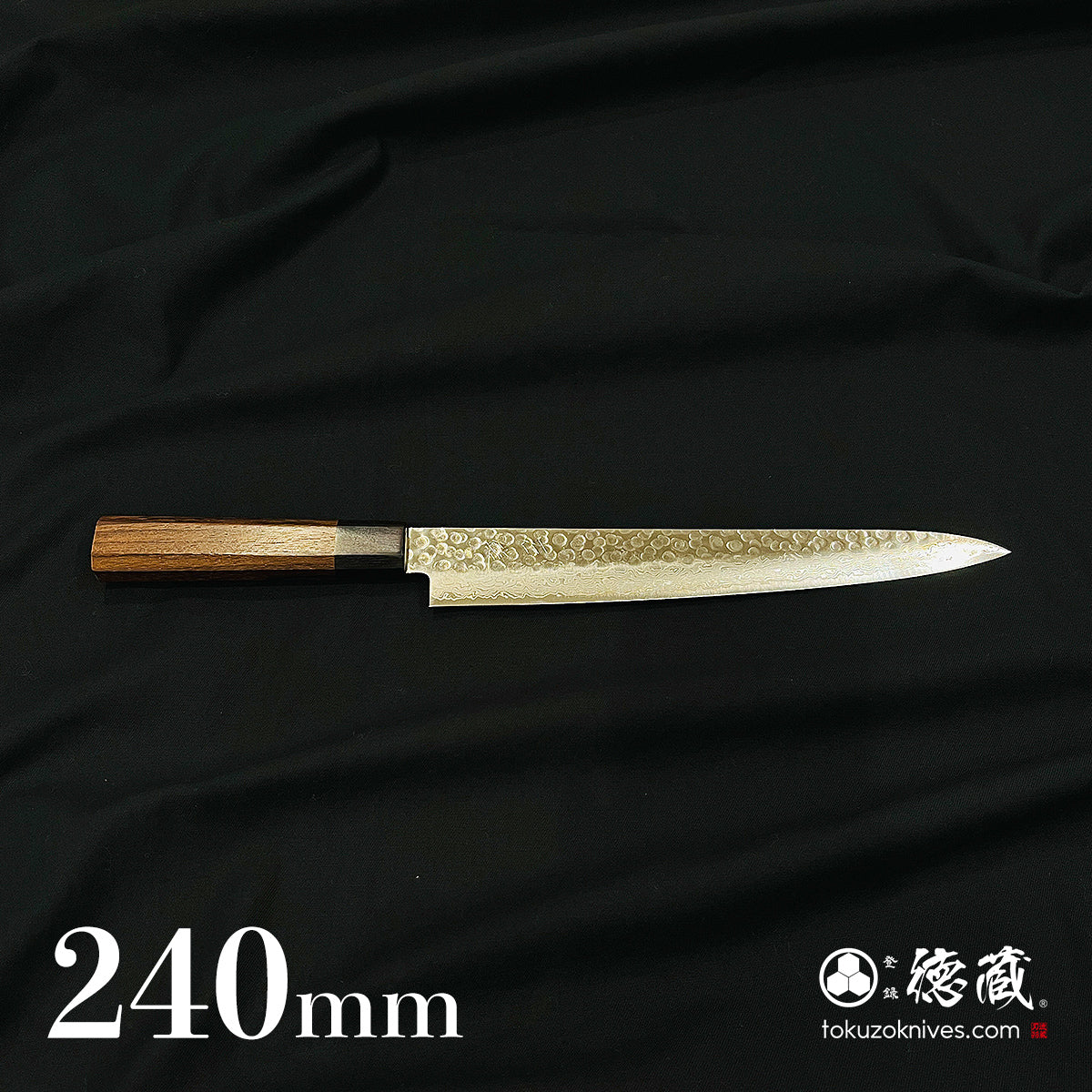 AUS10 Sujihiki knife, Damarose octagonal handle