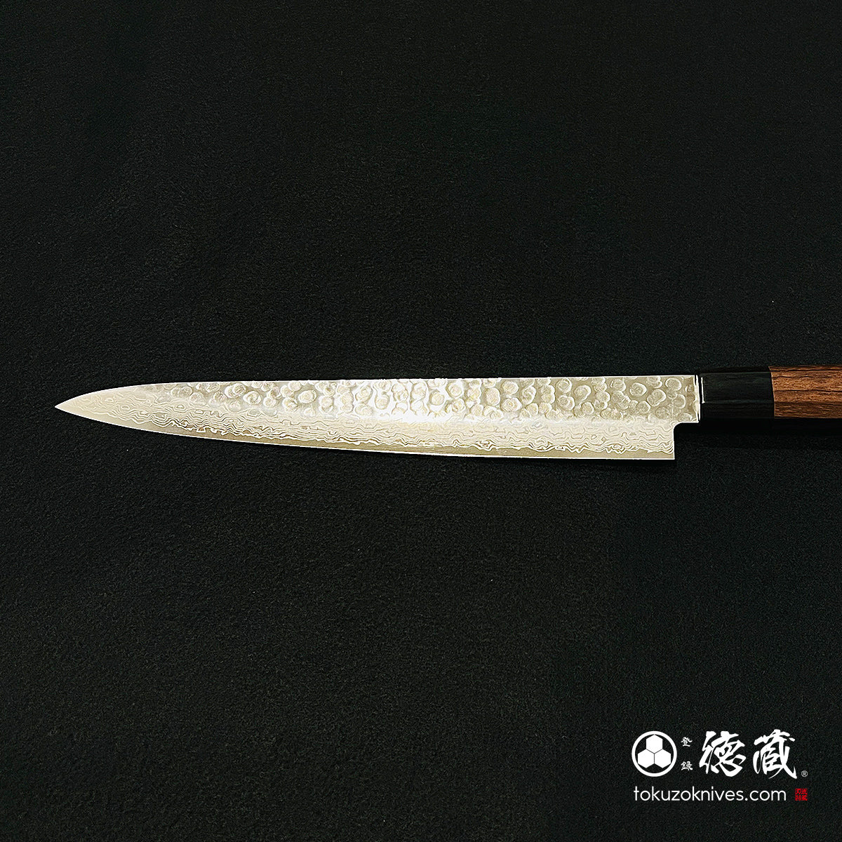 AUS10 Sujihiki knife, Damarose octagonal handle