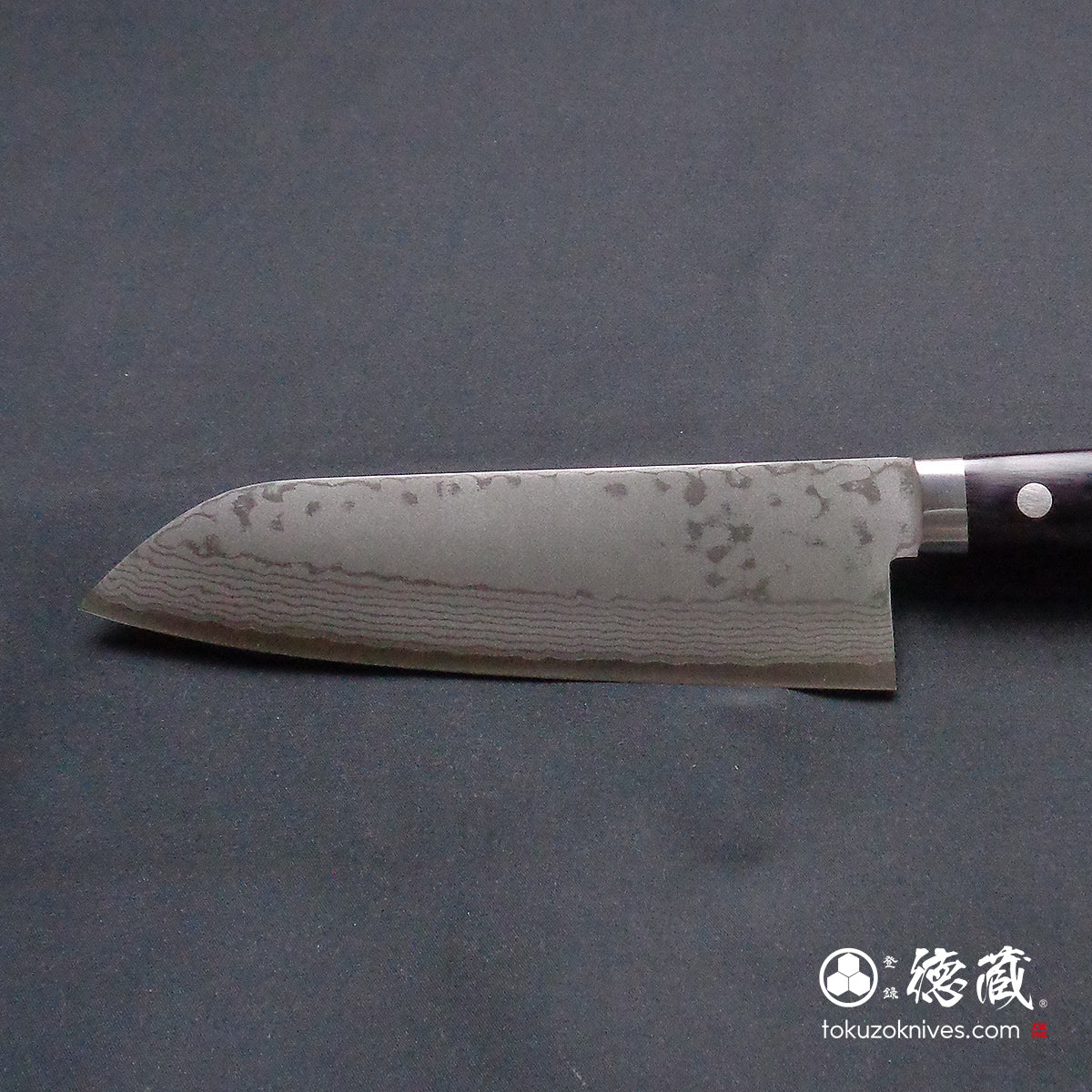 VG10 Santoku knife, black handle