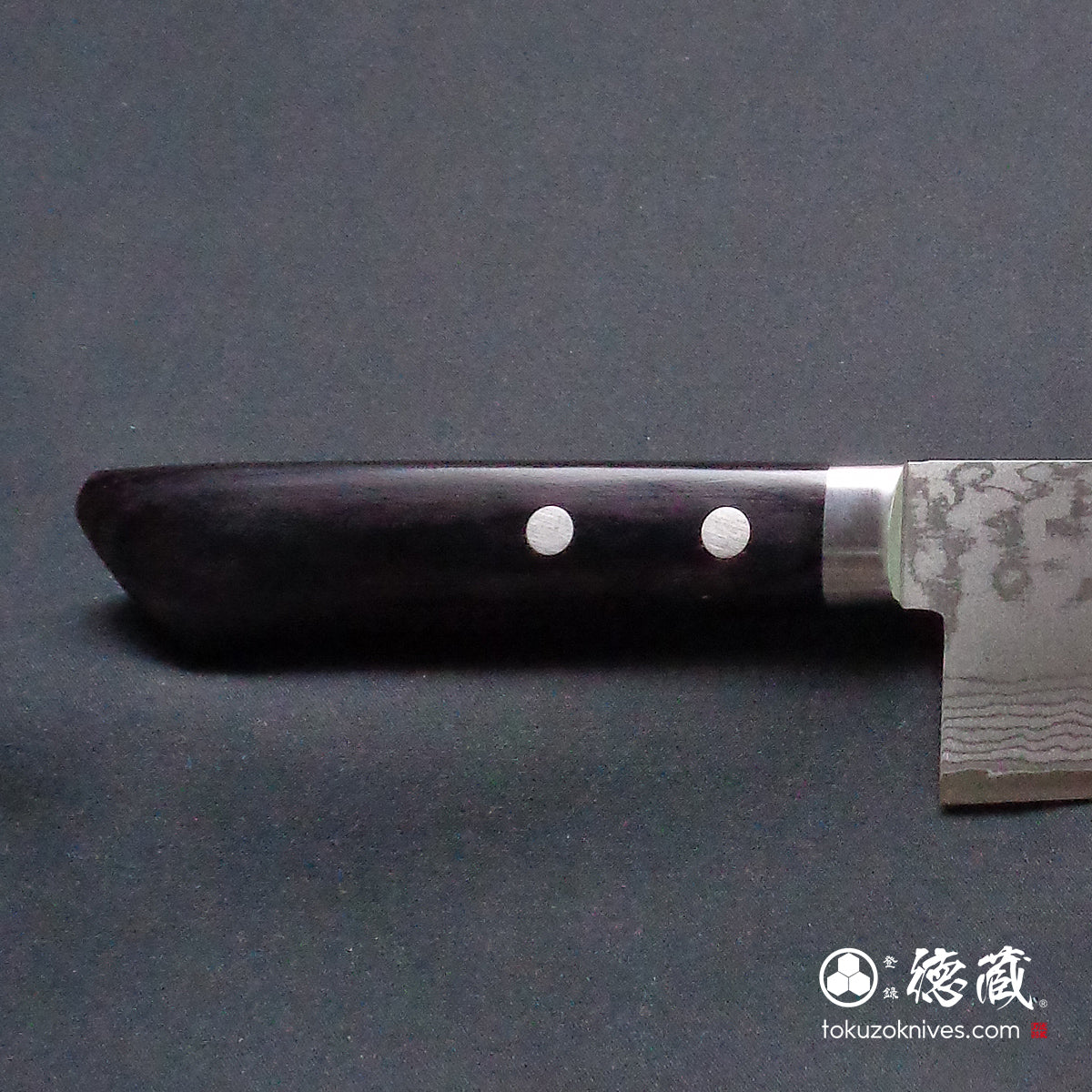 VG10 Santoku knife, black handle