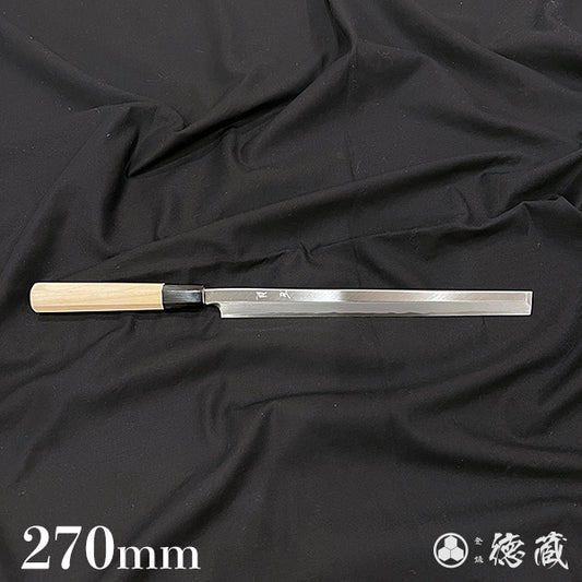 青二 磨き仕上 タコ引き包丁 朴八角柄