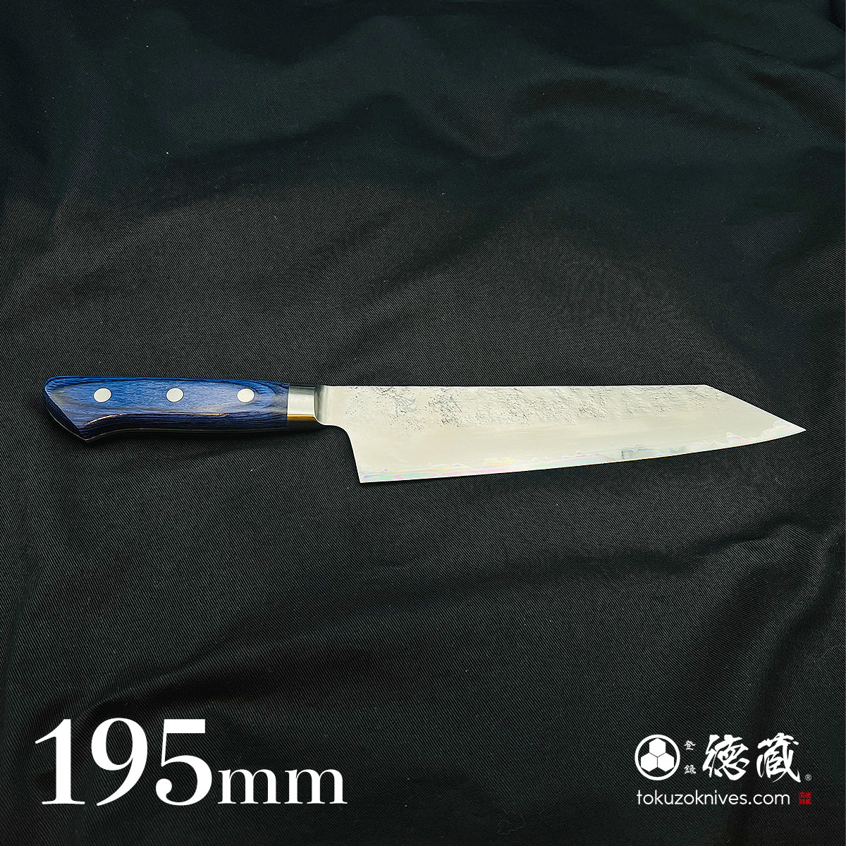 青二 切付包丁 青ハンドル – 徳蔵刃物 TOKUZO KNIVES