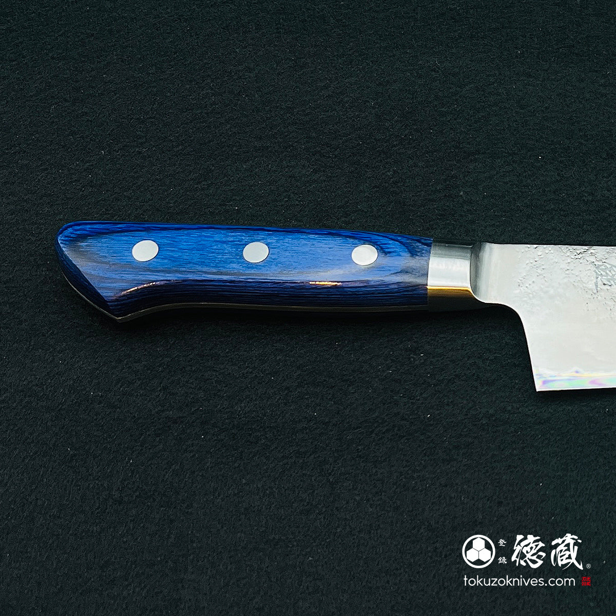 Aoni Kiritsuke Knife Blue Handle