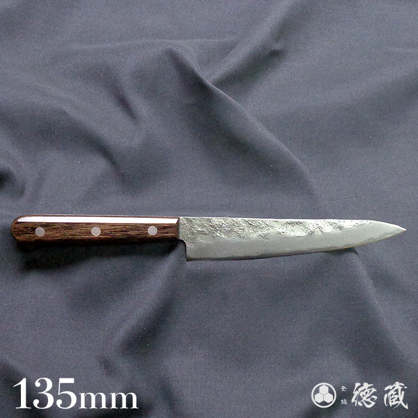 Silver-3 matt finish petty knife dark brown handle