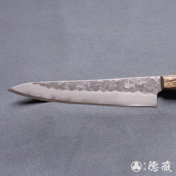 Silver-3 matt finish petty knife dark brown handle
