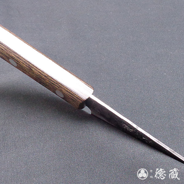Silver-3 matt finish petty knife dark brown handle
