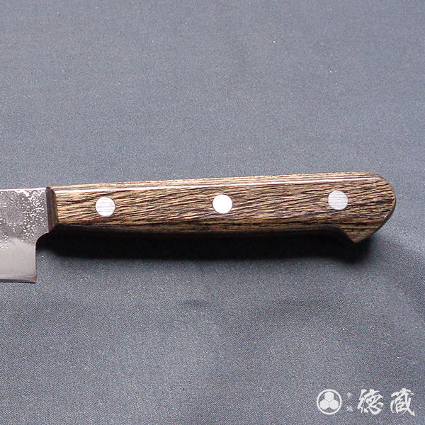 Silver-3 matt finish petty knife dark brown handle