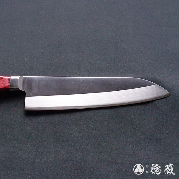 AUS8 三徳包丁 赤ハンドル