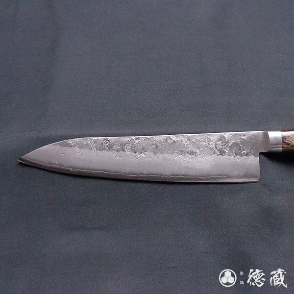 Silver-3 matt finish Gyutou knife dark brown handle