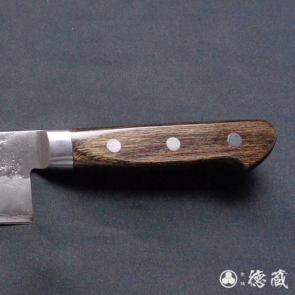 Silver-3 matt finish Gyutou knife dark brown handle