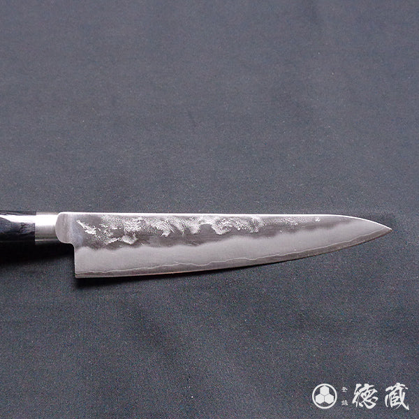 Stainless Silver Steel No. 3 Satin Finish Petty / Paring Knife Black Handle