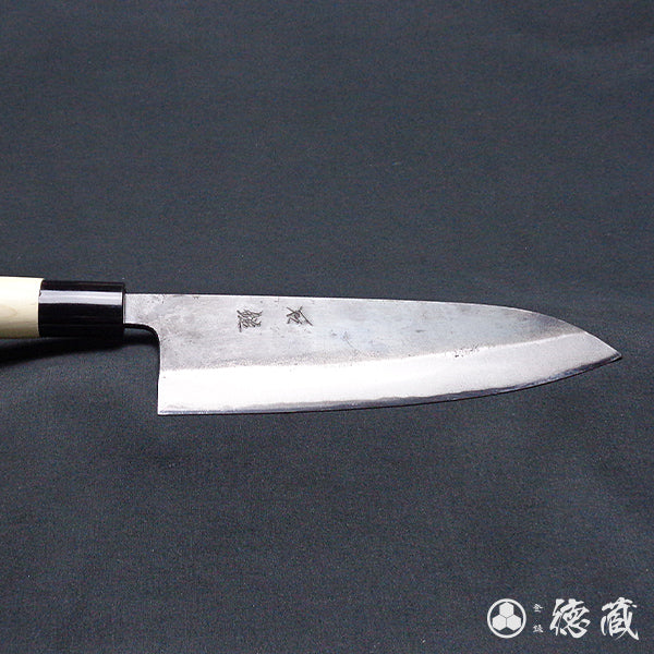 Blue-2 blackened finish Santoku knife Park handle