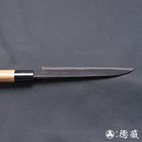 Carbon Aogami Super Black Finish Santoku Knife Walnuts Handle