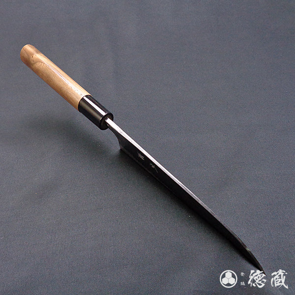 Carbon Aogami Super Black Finish Santoku Knife Walnuts Handle