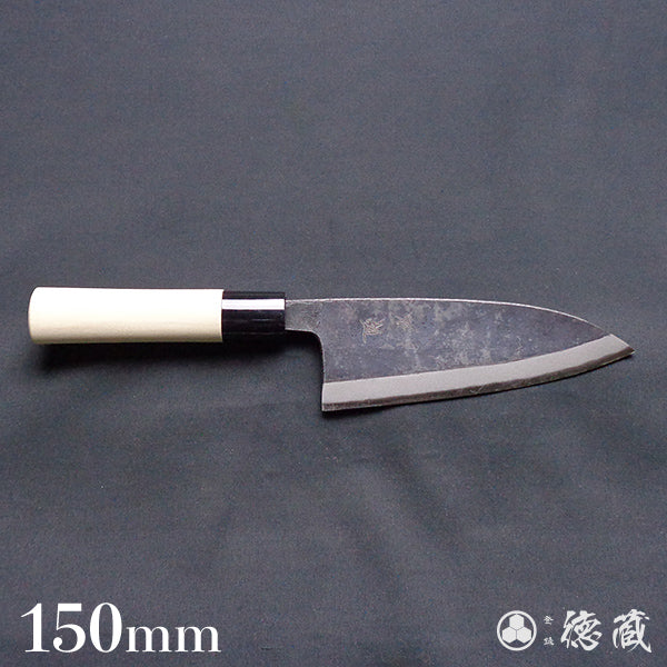 Blue-2 blackened finish Thick Deba-knife Park handle