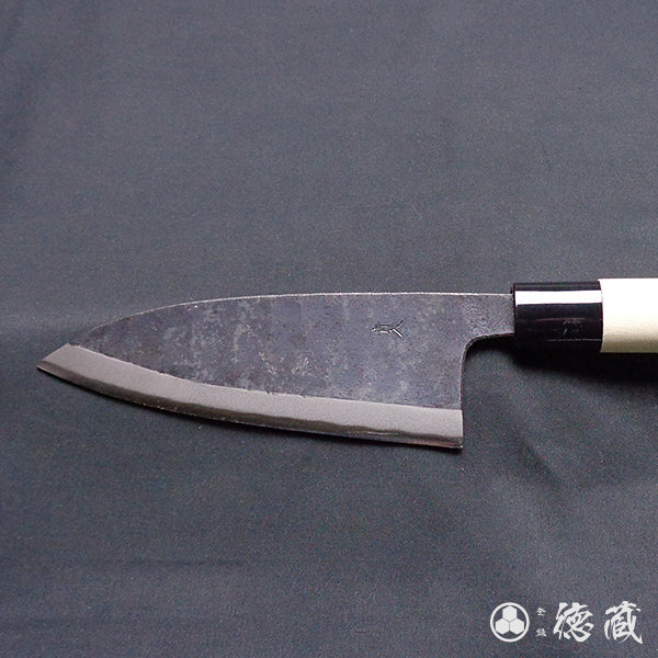 Blue-2 blackened finish Thick Deba-knife Park handle