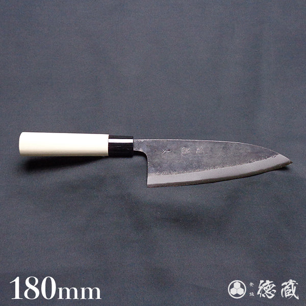 Blue-2 blackened finish Thick Deba-knife Park handle