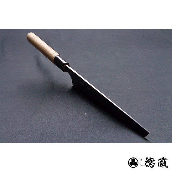 Carbon Blue Steel No. 2 Black Finish Nakiri Knife Walnuts Handle