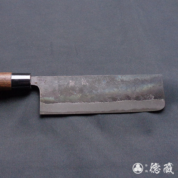 Blue-2 blackened finish Nakiri-knife wenge tree handle
