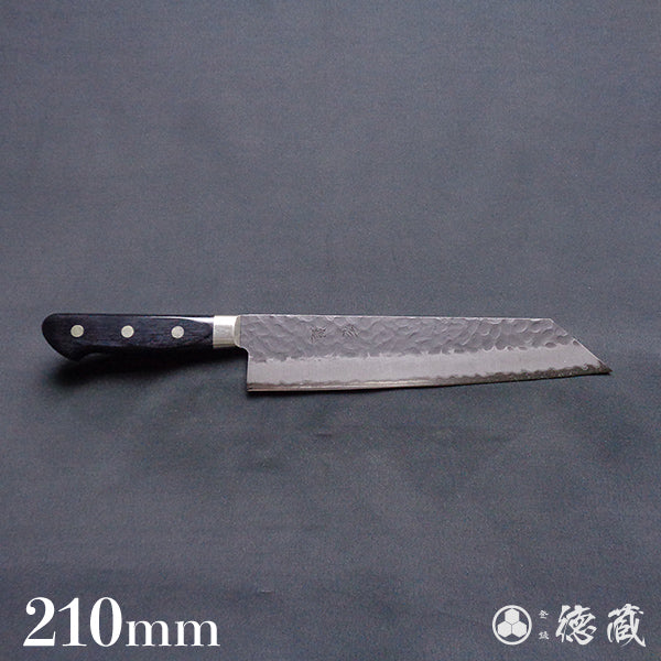 blue super carbon steel hammered black surface finish Kiritsuke-knife black handle