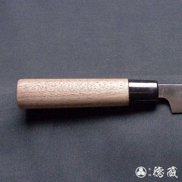 blue super carbon steel polished finish petty knife walnuts handle