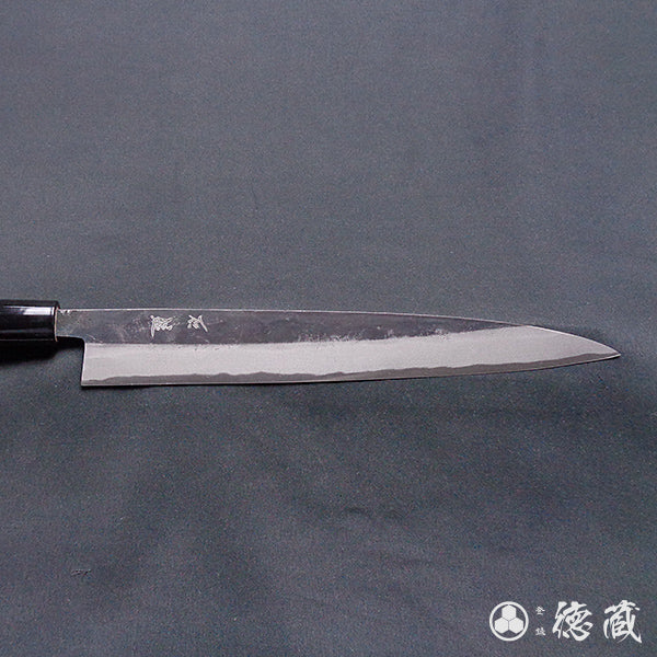 Carbon Blue Steel No. 2 Black Finish Sujibiki Knife (Muscle Knife) Walnuts Handle