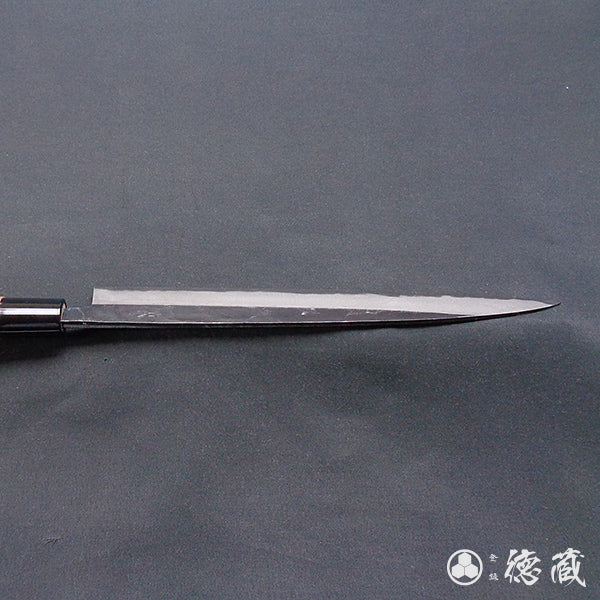 Carbon Blue Steel No. 2 Black Finish Sujibiki Knife (Muscle Knife) Walnuts Handle
