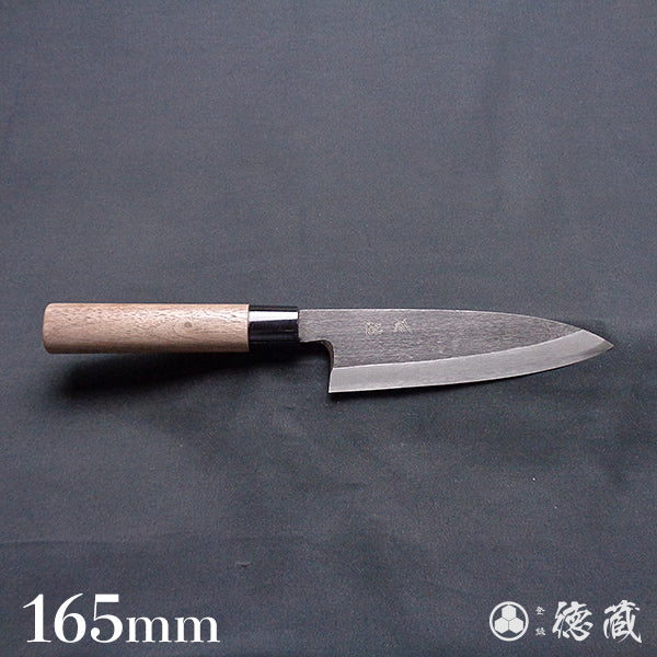 blue-2 (blue-2 carbon steel) blackened finish Funayuki knife walnut handle