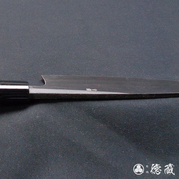blue-2 (blue-2 carbon steel) blackened finish Funayuki knife walnut handle