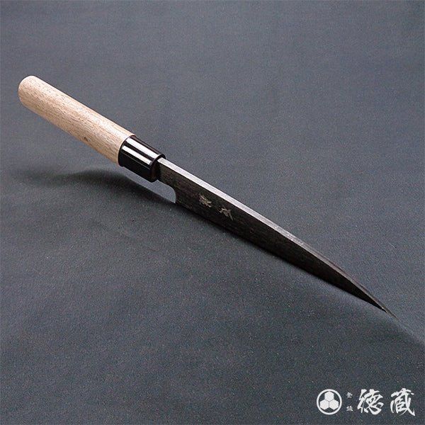 blue-2 (blue-2 carbon steel) blackened finish Funayuki knife walnut handle