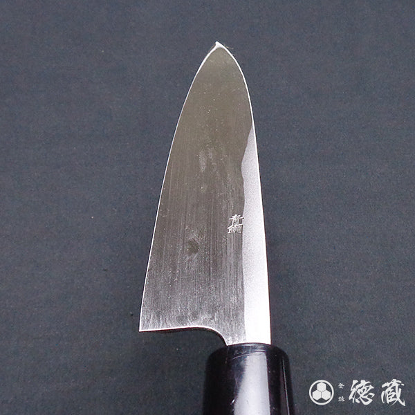 青二 黑面锻造加工 切鱼刀 胡桃木手柄