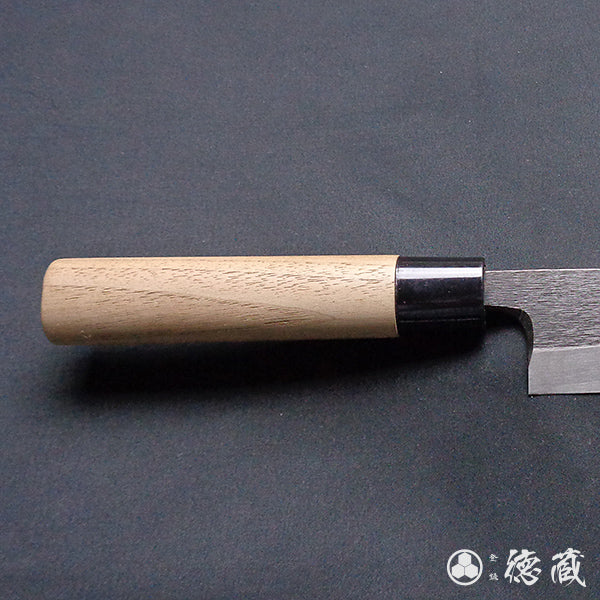 青二 黑面锻造加工 切鱼刀 胡桃木手柄