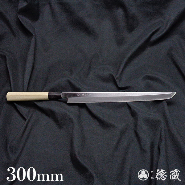 TADOKORO KNIVES white-2 (white-2 carbon steel) Sakimaru-Takohiki-knives (rounded tip knives for cutting octopus)