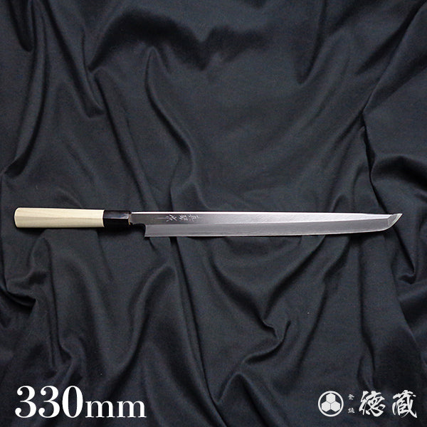 TADOKORO KNIVES white-2 (white-2 carbon steel) Sakimaru-Takohiki-knives (rounded tip knives for cutting octopus)