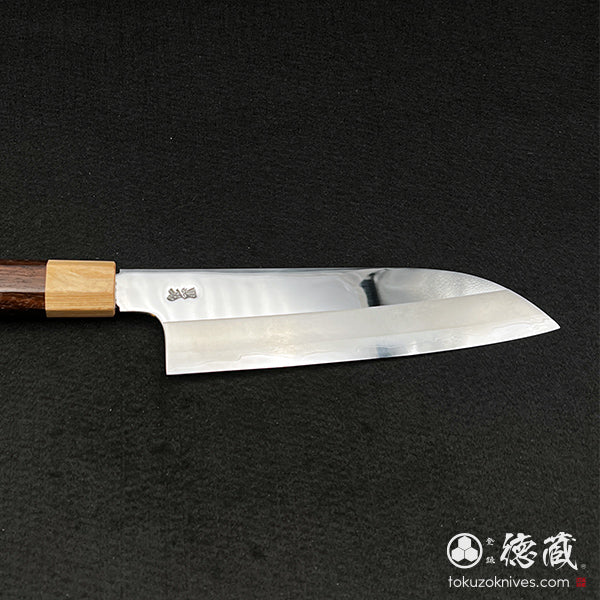 Stainless Silver Steel No. 3 Santoku Knife Rosewood Octagonal Handle