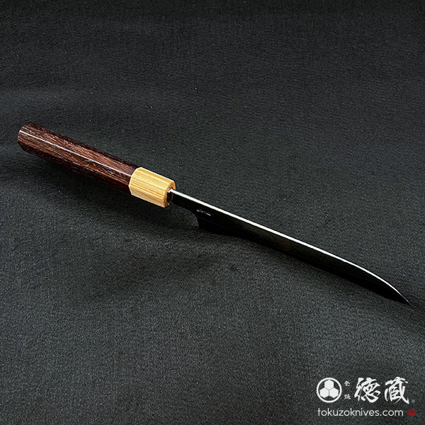 Stainless Silver Steel No. 3 Santoku Knife Rosewood Octagonal Handle