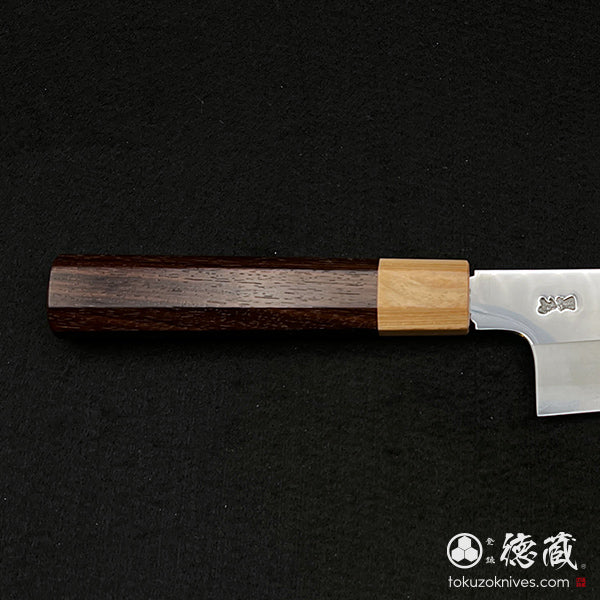 Stainless Silver Steel No. 3 Santoku Knife Rosewood Octagonal Handle