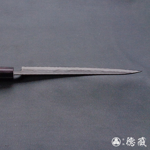 blue super carbon steel hammered black surface finish Gyutou-knife (chef's knife) walnut handle
