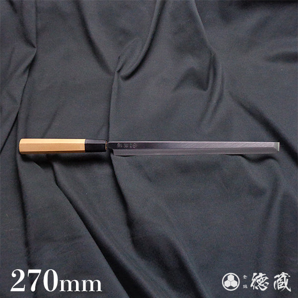 Carbon High-grade White Steel Takohiki-Knife (knives for cutting octopus) Japanese Yew Octagonal Handle