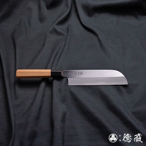 Carbon High-grade White Steel Sickle-Shaped Usuba Knife (Single-edged Blade) Japanese Yew Octagonal Handle