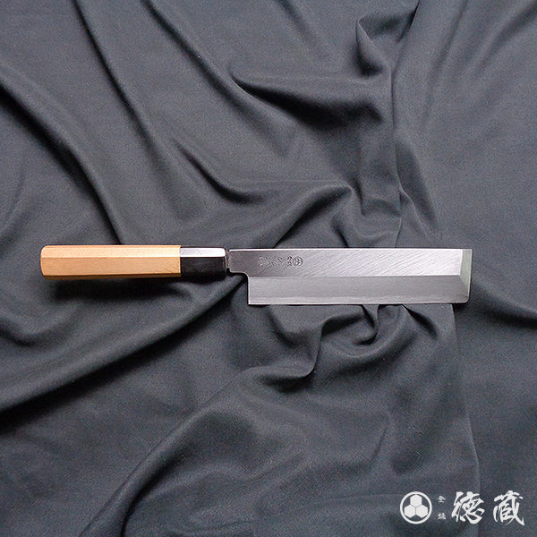 Carbon High-grade White Steel Usuba Knife (Single-edged Blade) Japanese Yew Octagonal Handle