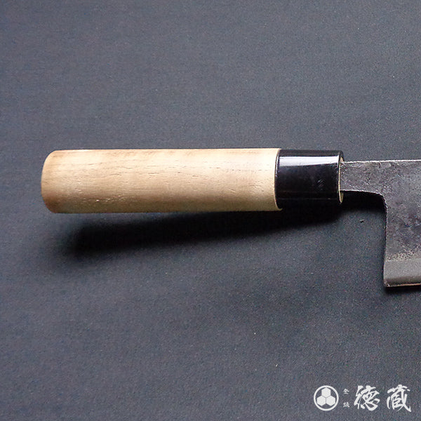 Blue-2 blackened finish Thick Deba-knife walnut handle