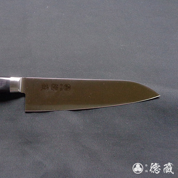 AUS8 磨き仕上 三徳包丁 黒ハンドル