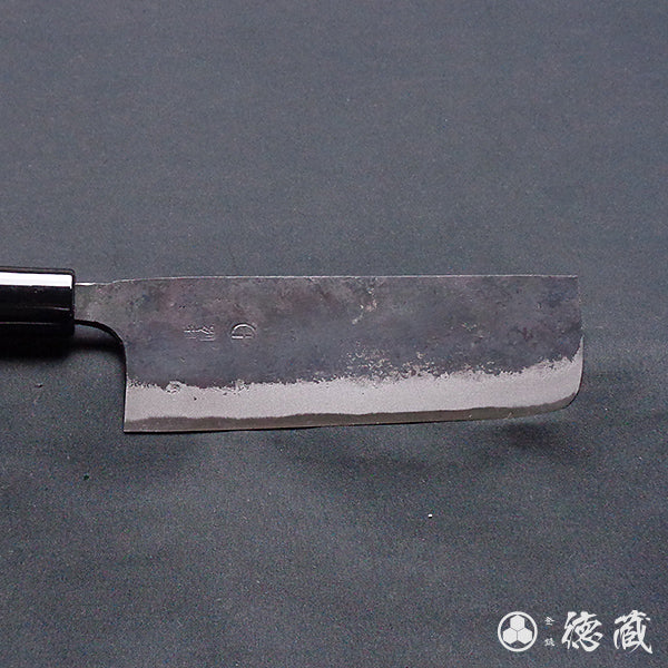 Blue-2 blackened finish Nakiri knife park handle