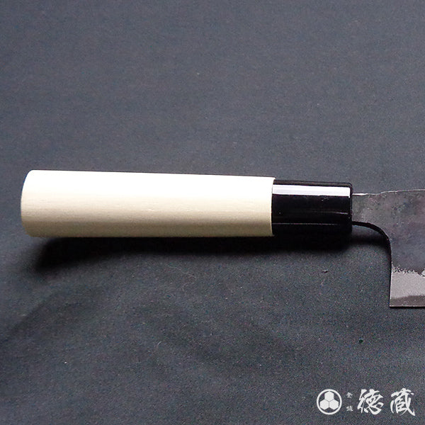 Blue-2 blackened finish Nakiri knife park handle