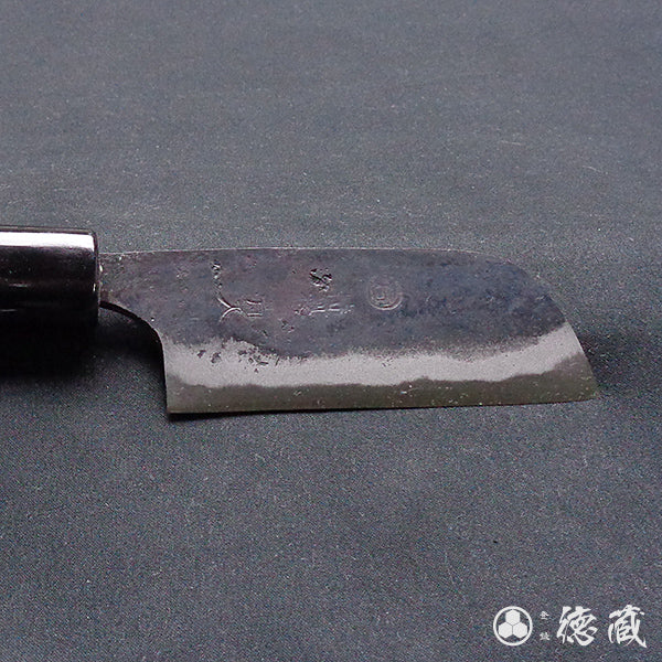 blue-2 carbon steel blackened finish chestnut peeling knife walnut handle