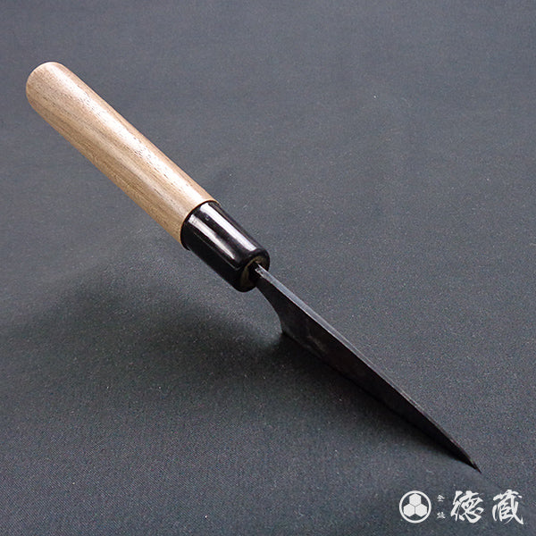 blue-2 carbon steel blackened finish chestnut peeling knife walnut handle