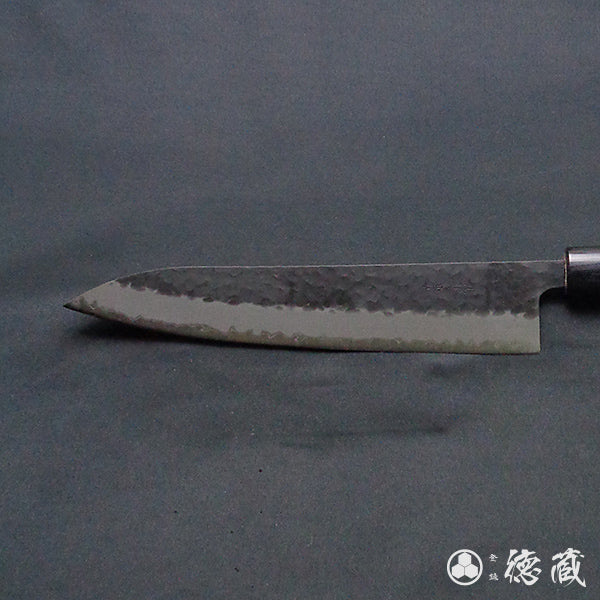 blue super carbon steel hammered black surface finish Gyutou-knife (chef's knife) black handle