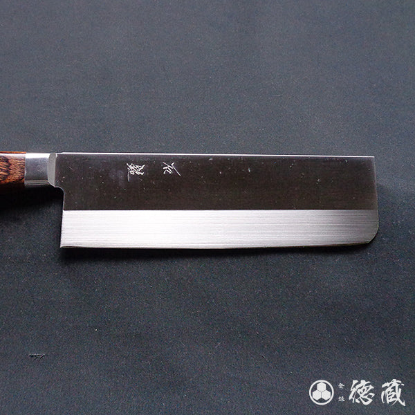 Stainless AUS8 Nakiri Knife Brown Handle